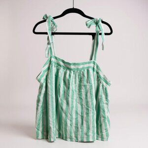 Stoney Clover Lane X‎ Target Womens Striped Tie Strap Tank Top S Green & White